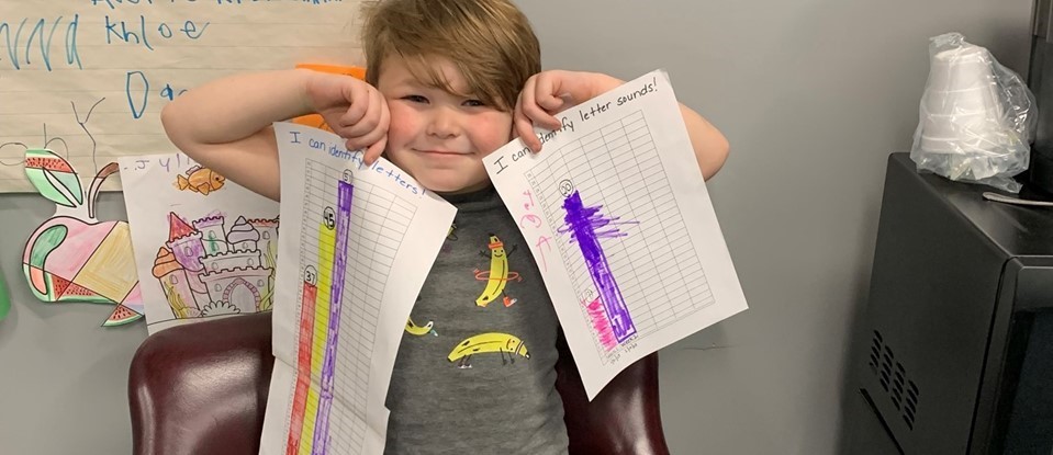 Jack is very proud of his reading chart!