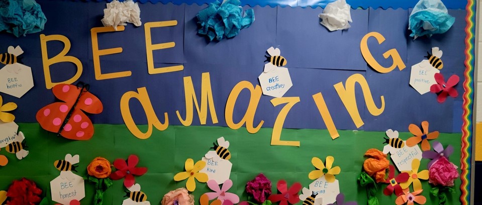 Bee Amazing bulletin board